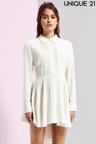 Unique 21 Darcie Dipped Hem Shirt Dress